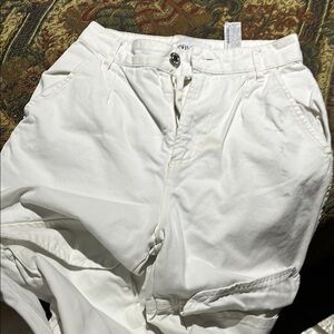 Zara White Cargo Pants